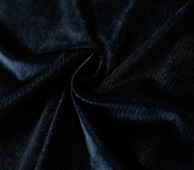 China New Design Cotton 4D Antistatic Pure Black Fashionable Velvet Polyester Good Quality Material Fabric for sale