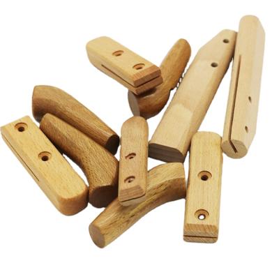 China Modern Processing Customs Seal Handles Bamboo and Beech Wood Through-hole Accessories New Product Handles Wooden Handle for Cookware for sale