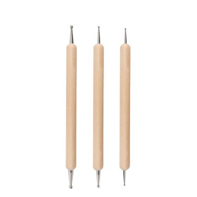 China China 4pcs Clay Crafts Stylus Clay Doll Carving Tools Wooden Handle Stainless Steel Clay Tools for sale