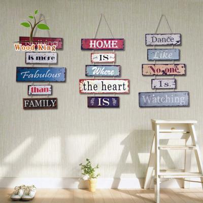 China Eco - Friendly Creative Chain Of Wooden Tags Shop Decorations Wooden Sign for sale