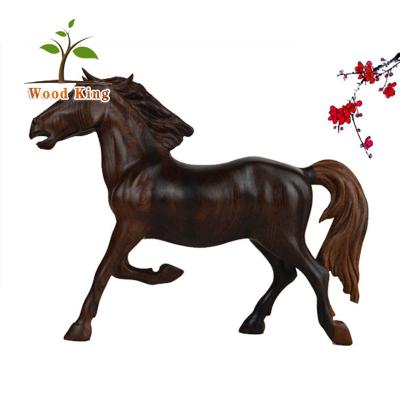 China China Red China Wood Myanmar Relief Zodiac Horses Craft Decoration Black Acid Handwork Items Acid Wood Carving Horse for sale