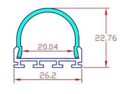 China Waterproof LED aluminum profiles LED extrusion A2623 for LED Strips 2m length for sale