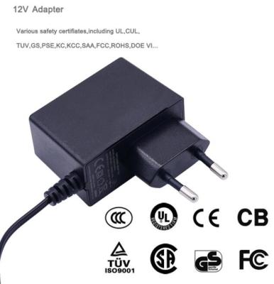 China adaptador 12W 24W 36W do poder da montagem da parede de 12V 1A 1.5A 2A 2.5A 3A com o CE dos CB do UL certificado, para câmeras do CCTV da bateria do motor à venda