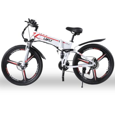 China LAFLY X3 Alloy 26 Inch 1000W Lithium Battery Aluminum Powerful Rechargeable Electric Assisted Folding Bicycle for sale