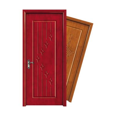 China Factory Custom Classic Style Contracted Natural Red Lacquer Oak Door Home Skin Interior Slid Soundproof Doors for sale