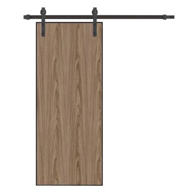 China Custom Modern Minimalist Wood Bedroom Toilet Plywood Door Fashion Barn Rail Kitchen Contracted Swing Door for sale