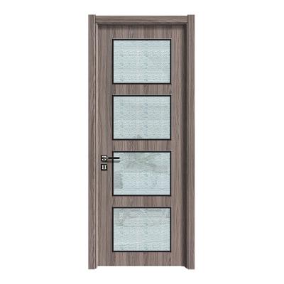 China Factory modern custom interior design home kitchen wooden glass toilet splicing wooden glass door for sale