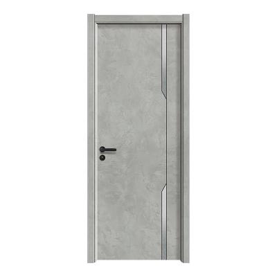 China Customized light crystal wood door modern fashion wood carbon bedroom door luxury and simplicity home door for sale