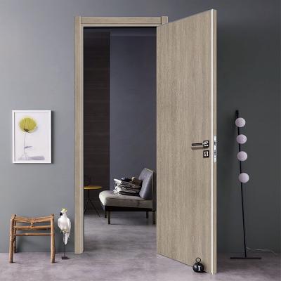 China Custom Made Light Luxury Classic Design Simplicity Wooden Interior Room Mute Sliding Wooden Doors for sale