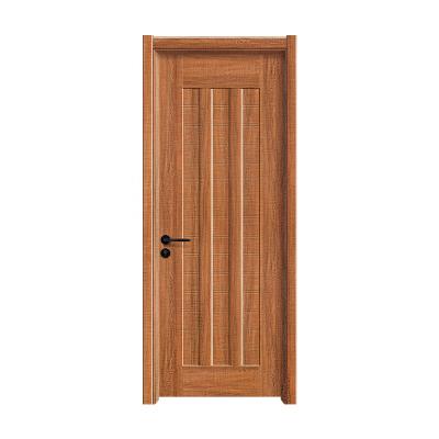 China Custom Wholesale Light Luxury Interior Room Door Factory Price Home Bedroom MDF Contracted Solid Wood Wooden Door for sale