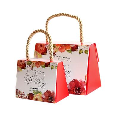 China Factory Recyclable Colorful Kraft Paper Bag With Handle / Potted Kraft Bag Hot Sale for sale