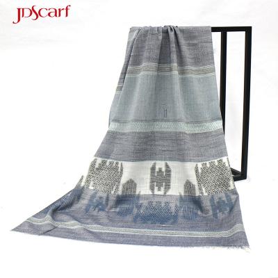 China Yarn dyed bamboo cheap long fashion pure indian pashmina shawl for sale