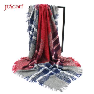 China Leisure Custom Winter Long Cotton Cape Shawl Poncho Cover Scarf Women Wide Simple Hijab Prayer Shawl for sale