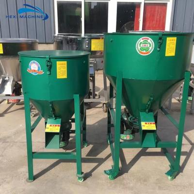 China Small Poultry Farm Animal Feed Mill Mixer Machine Vertical Portable Stainless Steel Mixer For Livestock Poultry Chicken Food Processing for sale