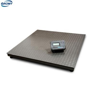 China Industrial Scales 1.2*1.2m Platform Floor Scale Weighing Industrial 1 Ton Floor Scale for sale