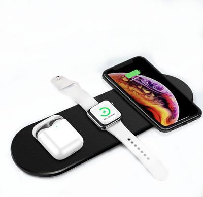 China Factory Price Mobile Phone 3 in 1 Wireless Charger Stand For iPhone 11 Pro 8 X Dock Station Charging Charger For Airpods Apple Watch Series for sale