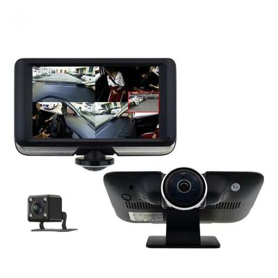 China Motion Detection 4.5 Inch IPS Screen Four Recording Modes Car Dvr Dual Panoramic Car Dvr Dual Cam Car Recorder 360 Full HD 1080P Black Box for sale