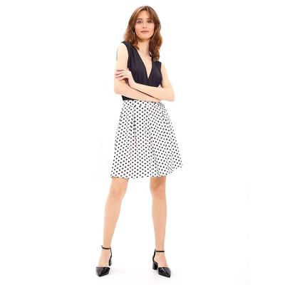 China Hot Sale Breathable White Polka Dot Casual Mini Short Skirts For Women Product Line One for sale