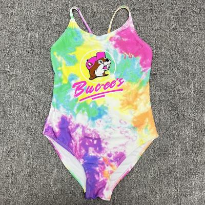 China Custom Breathable Fashion Swimsuit Beachwear Printed Custom Made Kids Children One Piece Swimwear for sale