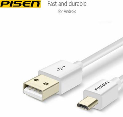 China PISEN 0.8m 1m1.5m 3m Mobile Phone Micro USB Cable Data Charger Cable Fast Charging Micro USB Serial Cable For Smart Phone for sale