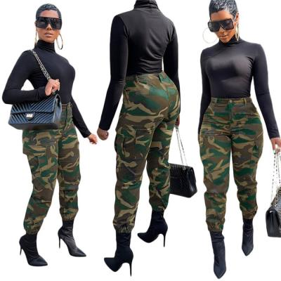 China S0297-2022 Viable Newcomers Camouflage Casual Ladies Trousers Cargo Pants For Ladies for sale