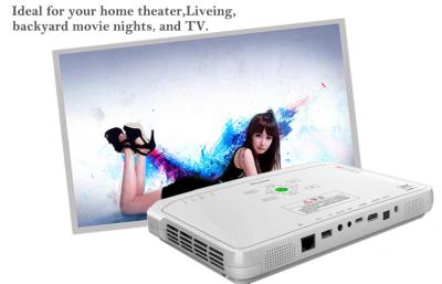 China Office Works Powerpoint 3D WIFI Projector / Beamer Built In Windows PC for sale