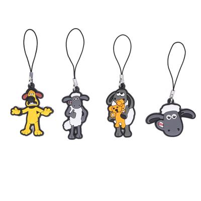 China Manufacturer Soft Keychain Decoration Plastic Accessories Cartoon Beian Key Chain for sale