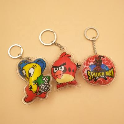 China Custom Customizable PVC+AIR+metal Key Ring Shape Tag Cartoon CMYK 4 Colors Printing PVC Inflatable Key Chain for sale