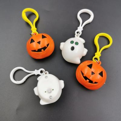 China Custom Logo ABS+AG3 Key Chains Kids Halloween Gifts Lovely Pumpkin Ghost Custom Key Chains for sale