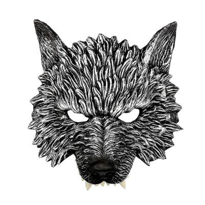 China Wholesale Animal Headgear Carnival Halloween PU Mask Soft Realistic 3D Foam Costume Props Wolf Mask for sale