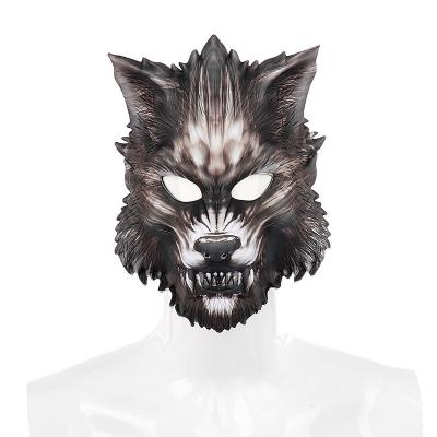 China EVA Chinese Manufacturers Carnival Party Wholesale Costume Ball Half Face Animal Halloween Wolf Mask for sale