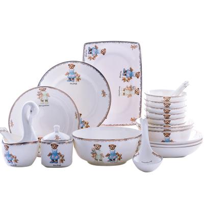 China Glamorous Bone China Tableware Wholesale Manufacturer Set Korean Tableware for sale