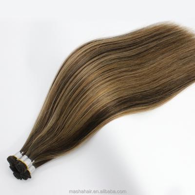 China 100% Russian Virgin Human Hair Handtied Hair Extensions 120grams for sale