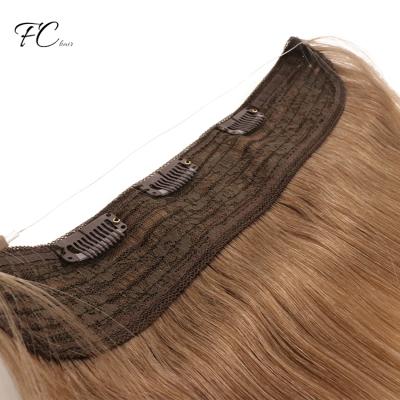 China New Popular Hair Products 100% Human Halo Hair Balayage Hair Extension for sale