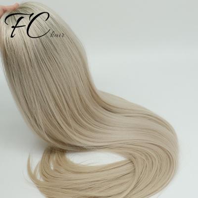 China Full Ends Hair 100% European Section Weft Topper 100% Kosher Jewish Wig for sale