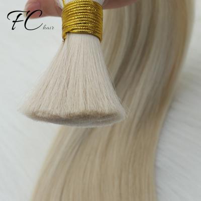 China Virgin Hair 100% Remy Russian Hairs 60 Volume Blonde Human Hair Bulk Factory Price for sale