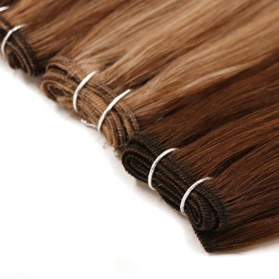 China Straight 20% Off 2022 New Arrival Balayage Color Virgin Hair Seamless Custom Machine Tied Hair Weft Extensions for sale