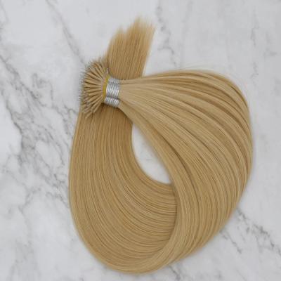 China CSF Double Silky Straight Straight Human Hair Remy Nano Ring Human Hair Pulled Russian Keratin Extension for sale