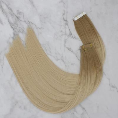 China Russian Hair 100% Remy Full Cuticle Aligned Tape in Hair Extensions Ombre Color for sale