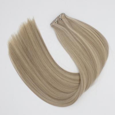 China 100% Human Hair 100% European Virgin Human Hair Double Weft Flat Weft for sale