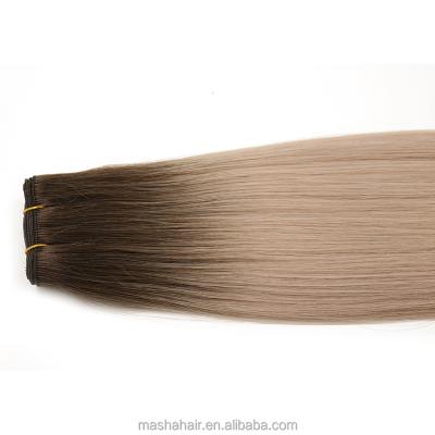 China 100% Virgin Hair Remy Ombre Color Human Hair Weft Extension For White Woman for sale