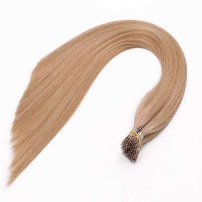 China Good Quality 100% Double Cuticle Straight Remy Hair Nano Ring Hair Extensions Hair Straight Drawn for sale