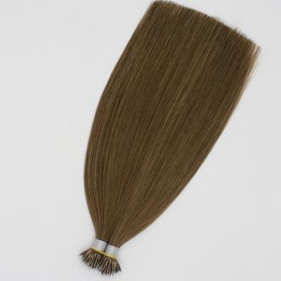 China Good Quality 100% Double Cuticle Straight Remy Hair Nano Ring Hair Extensions Hair Straight Drawn for sale