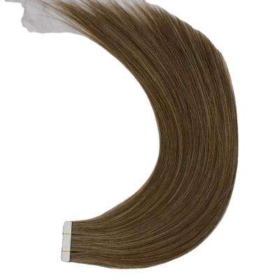 China 100% Good Quality Double Cuticle Straight PU Remy Hair Tape Hair Extensions Hair Straight Drawn for sale