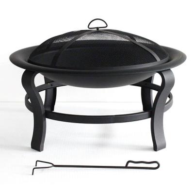 China Easily Assembled Small Round Outside Charcoal BBQ Grill Bowl Fire Pit Cast Iron Portable Indoor And Outdoor Garden Fire Pit for sale