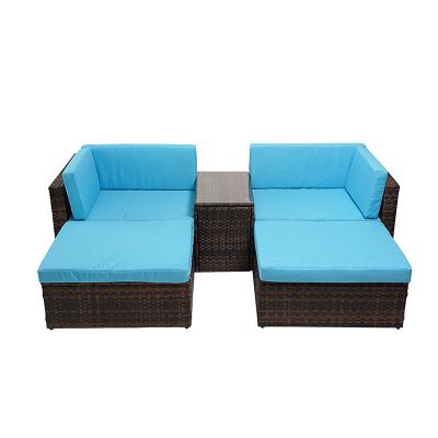 China Modular Patio Sofa Set Modern Rattan Sofa Outdoor Garden Loungeset Luxury Sectional Loveseat for sale