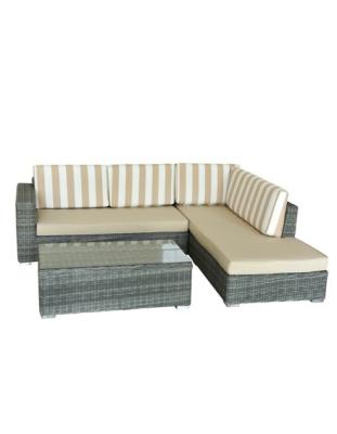 China Plastic Rattan Sectionals 3pcs Outdoor Garden Sectional Sofa Set for sale