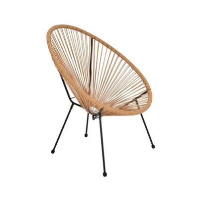 China Modern Acapulco Patio Chair All Weather Resort Grade Outdoor Sun Rattan Chair Papasan Relaxing Wicker Stacking Chair for sale