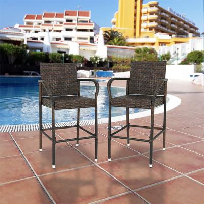 China Modern Cheap Online Sale Furniture Cane Rattan Bar Chair Outdoor Garden Rattan for sale