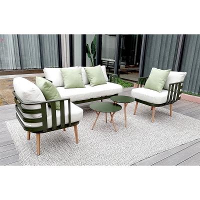 China Modern Relaxing Sofa Set Outdoor Rustic Leisure Modern Rope Sofa for sale